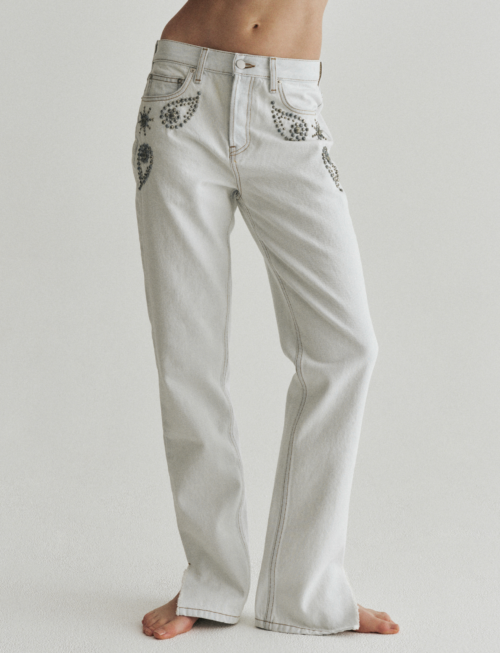 Sunset Studded Mid-Rise Jean | Cloud