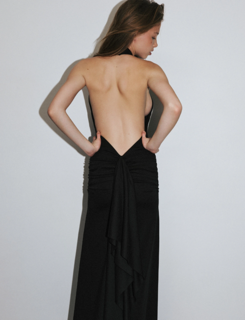 Audrey Halter Gown | Black