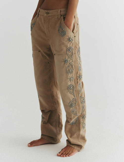 Mulholland Studded Carpenter Pant | Vintage Khaki
