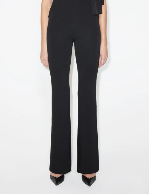 Sueded Stretch Low Rise Pant | Black